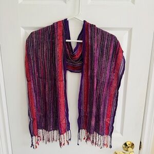 2/$10* Purple Striped Multicolor Scarf